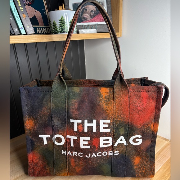 Large Marc Jacobs 🌈Rainbow Splatter🫟 The Tote Bag - Picture 1 of 10
